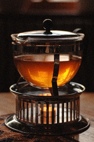 Glühender Tee