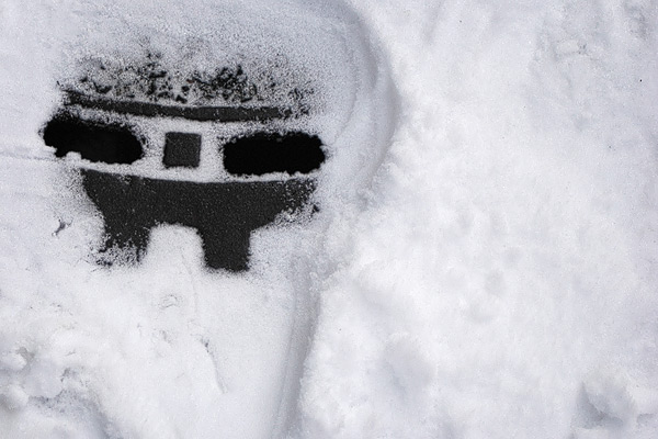 Totenkopf im Schnee